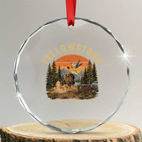 Yellowstone Do Not Pet The Fluffy Cows Crystal Glass Ornament Funny Bison Meme Wildlife Lover Gift