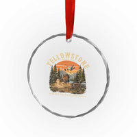 Yellowstone Do Not Pet The Fluffy Cows Crystal Glass Ornament Funny Bison Meme Wildlife Lover Gift