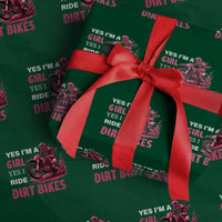 Yes I'm A Girl Yes I Ride Dirt Bikes Wrapping Paper Roll Motocross Biker - Wonder Print Shop