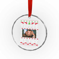 Yippee Ki Yay Crystal Glass Ornament Funny 80's Movie Xmas Gift Ugly Christmas - Wonder Print Shop