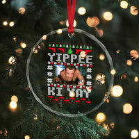 Yippee Ki Yay Crystal Glass Ornament Funny 80's Movie Xmas Gift Ugly Christmas - Wonder Print Shop
