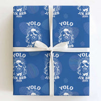 Yolo Jk BRB Jesus Wrapping Paper Roll Funny Easter Ressurection Christians