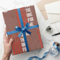 You AR The One for Me Wrapping Paper Roll Patriotic Valentine Gun Romantic Rifle and Flag