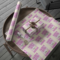 You Are A Glitter Dumpling Cute Preppy Pastel Graphic Wrapping Paper Roll Kawaii Pastel Pink Striped Food Quote