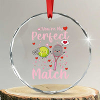 You Are My Perfect Match Crystal Glass Ornament Gift For Tennis Couple - Wonder Print Shop