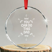 You Can Do This Dad Crystal Glass Ornament Annoucement Baby Shower First Fathers Day Gifts TS10