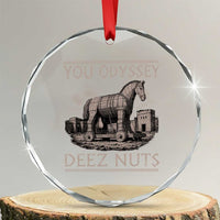 You Odyssey Deez Nuts Funny Trojan Horse Crystal Glass Ornament Inappropriate Adult Humor Ancient Greek