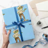 You're Darn Tootin Wrapping Paper Roll Funny Cowboy Frog Meme