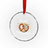 Zack Aufgebrezelt Oktoberfest Crystal Glass Ornament Dress Up Funny Pretzel Edelweiss Bavarian Festival TS02