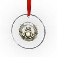 Zen Frog Resist Crystal Glass Ornament Sacred Resistance Protest Ornate Style Graphic - Wonder Print Shop