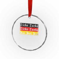 Zicke Zacke Hoi Oktoberfest Crystal Glass Ornament Vintage German Flag TS10
