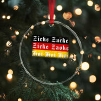Zicke Zacke Hoi Oktoberfest Crystal Glass Ornament Vintage German Flag TS10