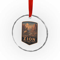 Zion National Park Crystal Glass Ornament Vintage The Narrows Utah Bighorn Sheep