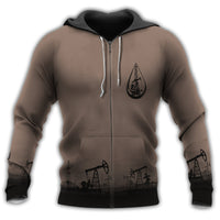 Oil Field Man Amazing Dark Brown Style Hoodie No2 RLT9 - Wonder Print Shop