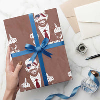 Zohran Mamdani Hope Wrapping Paper Roll Zoharan Mamdani USA Flag Funny Middle Finger - Wonder Print Shop