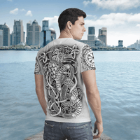 Viking Clothing Viking Art Jormungandr T Shirt RLT12 - Wonder Print Shop