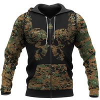 Viking Clothing Viking CAMO Hammer WOLF Hoodie RLT12 - Wonder Print Shop