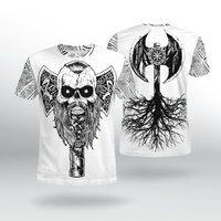Viking Clothing Hammer TREE AXE Viking T Shirt RLT12 - Wonder Print Shop