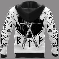 Viking Clothing THE SONS OF FENRIR: HATI and SKOLL Viking Hoodie RLT12 - Wonder Print Shop