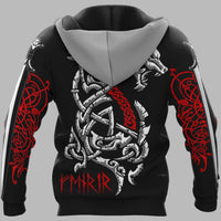 Viking Clothing FENRIR Vegvisir Viking Hoodie RLT12 - Wonder Print Shop