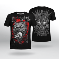 Viking Clothing Odin Fenrir Wolf Viking T Shirt RLT12 - Wonder Print Shop