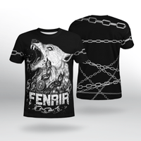 Viking Clothing Fenrir Is Tied With Chains Viking T Shirt RLT12 - Wonder Print Shop