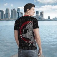 Viking Clothing Raven Rune Viking T Shirt RLT12 - Wonder Print Shop