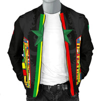 Senegal Men's Bomber Jacket Senegal Flag Color and Coat Of Arm RLT6 - Wonder Print Shop