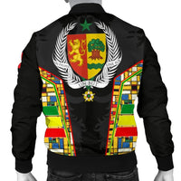 Senegal Men's Bomber Jacket Senegal Flag Color and Coat Of Arm RLT6 - Wonder Print Shop