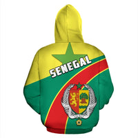 Senegal All Over Print Zip Hoodie Les Lions de la Teranga Football Style RLT6 - Wonder Print Shop