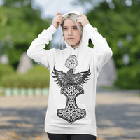 Viking Clothing Raven Hammer Vegvisir Yggdrasil Viking Hoodie RLT12 - Wonder Print Shop