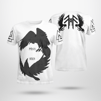 Viking Clothing Odin's RavenS HUGINN and MUNINN Viking T Shirt RLT12 - Wonder Print Shop