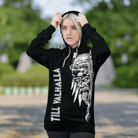 Viking Clothing Odin Raven Till Valhalla Viking Hoodie RLT12 - Wonder Print Shop
