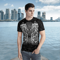 Viking Clothing Viking Fenrir Hammer T Shirt RLT12 - Wonder Print Shop