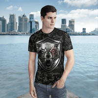 Viking Clothing Viking Fenrir Wolf and Hammer T Shirt RLT12 - Wonder Print Shop