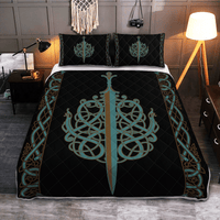 Viking Quilt Bed Set - The Ulfberht Swords - Viking Quilt Bedding Set RLT12 - Wonder Print Shop
