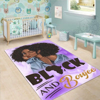 Wonder Print Shop Area Rug Black and Boujee Purple Rug Gift LT10 - Wonder Print Shop
