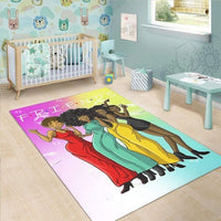Wonder Print Shop Area Rug Melanin Friends Woman Area Rug LT10 - Wonder Print Shop