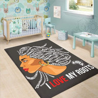 Wonder Print Shop Area Rug I Love My Roots Black Area Rug LT10 - Wonder Print Shop