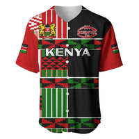 (Custom Text And Number) Kenya Rugby Sevens Kenyan Pattern Version Baseball Jersey - Wonder Print Shop
