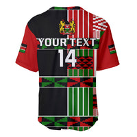 (Custom Text And Number) Kenya Rugby Sevens Kenyan Pattern Version Baseball Jersey - Wonder Print Shop