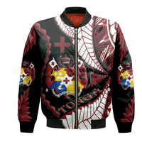 Tonga Emancipation Day Bomber Jacket Kupesi Pattern No.1 Black LT9 - Wonder Print Shop