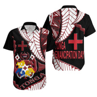 Gift For Couple - Tonga Emancipation Day Matching Hawaiian Shirt And Dress Kupesi Pattern No.1 Black LT9 - Wonder Print Shop