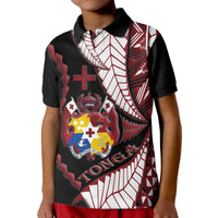 Tonga Polo Shirt Emancipation Day Kupesi Pattern No.1 Black - Wonder Print Shop