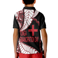 Tonga Polo Shirt Emancipation Day Kupesi Pattern No.1 Black - Wonder Print Shop