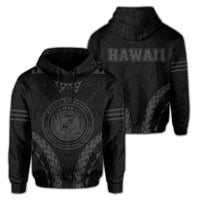 Polynesian Kakau Seal Of Hawaii Hoodie Sport Style Version 2.0 Gray - Wonder Print Shop