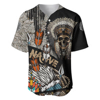 Native American Feather Headdress Abstract Grunge Pattern Baseball Jersey - Wonder Print Shop