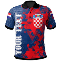 Croatia Custom Polo Shirt Nattional Flag Polygon Style - Wonder Print Shop