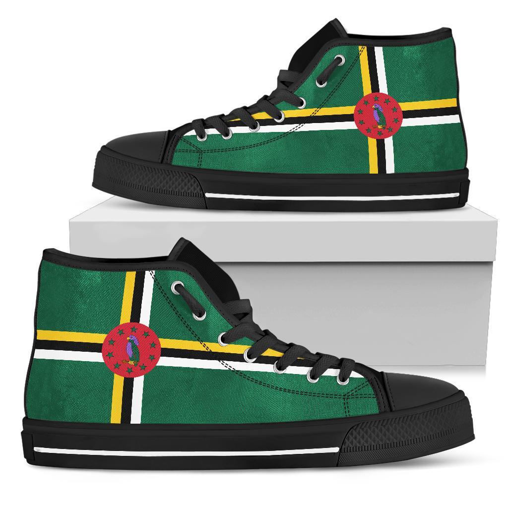 dominica-flag-high-top-shoe