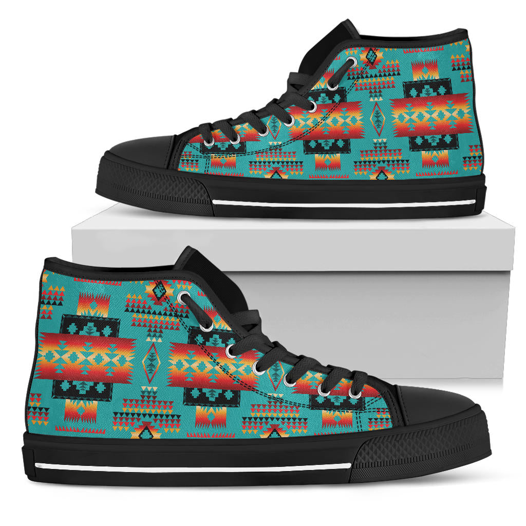 blue-native-tribes-pattern-native-american-high-top-shoes